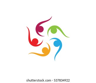 Adoption and community care Logo template vector icon