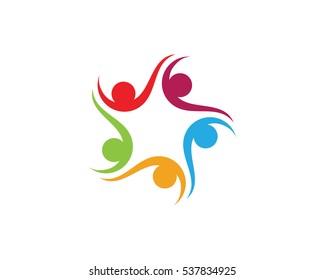 Adoption and community care Logo template vector icon