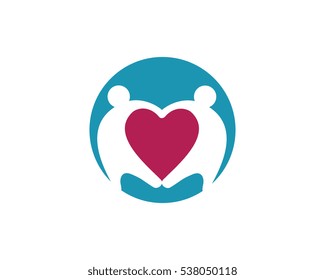 Adoption and community care Logo template vector