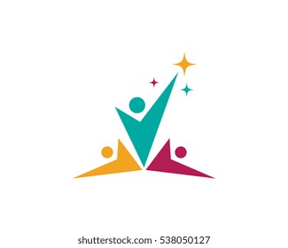 Adoption and community care Logo template vector