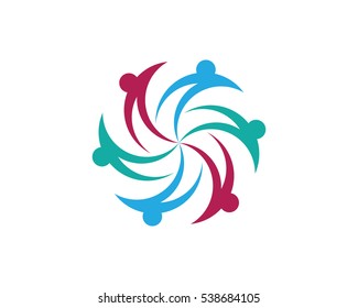 Adoption and community care Logo template vector icon	