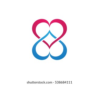 Adoption and community care Logo template vector icon	