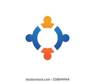 Adoption and community care Logo template vector icon	