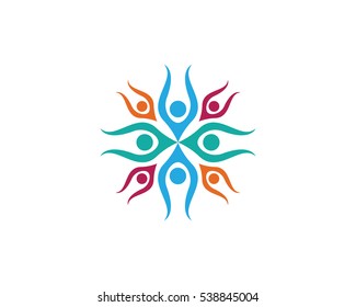 Adoption and community care Logo template vector icon	