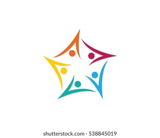 Adoption and community care Logo template vector icon	