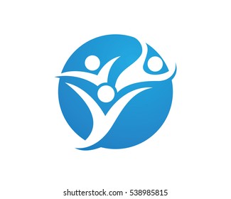 Adoption and community care Logo template vector icon