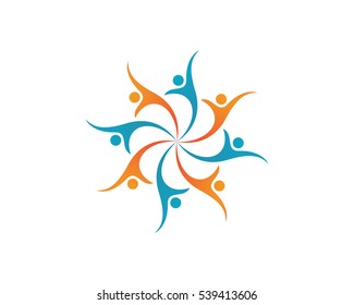 Adoption and community care Logo template vector icon