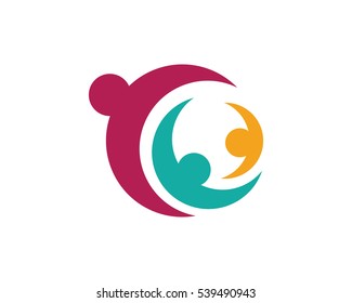 Adoption and community care Logo template vector icon