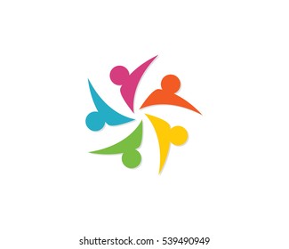 Adoption and community care Logo template vector icon