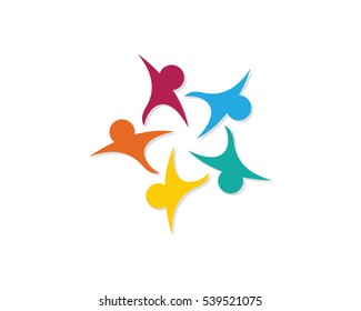 Adoption and community care Logo template vector icon	