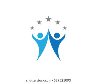 Adoption and community care Logo template vector icon	