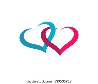 Adoption and community care Logo template vector icon
