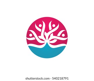 Adoption and community care Logo template vector icon
