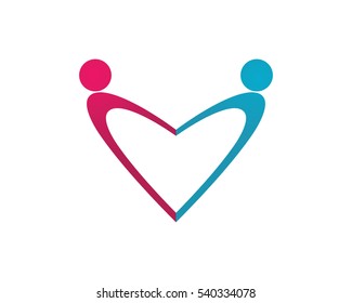 Adoption and community care Logo template vector icon	