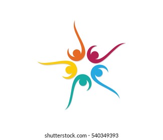 Adoption and community care Logo template vector icon	