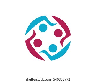 Adoption and community care Logo template vector icon	