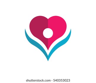 Adoption and community care Logo template vector icon	