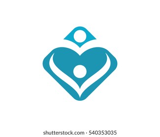 Adoption and community care Logo template vector icon	