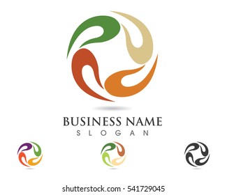 Adoption and community care Logo template vector icon