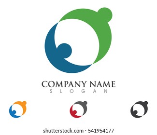 Adoption and community care Logo template vector icon	