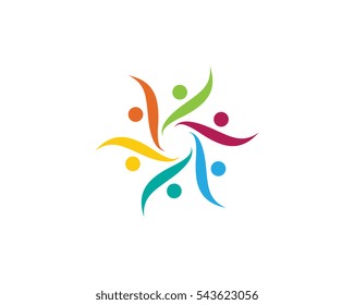 Adoption and community care Logo template vector icon	
