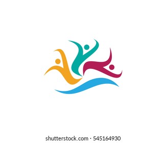 Adoption and community care Logo template vector icon	