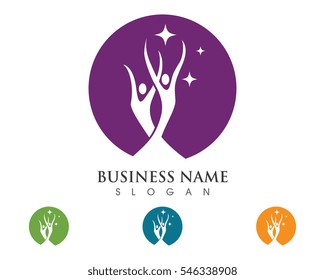 Adoption and community care Logo template vector icon