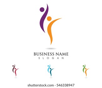 Adoption and community care Logo template vector icon