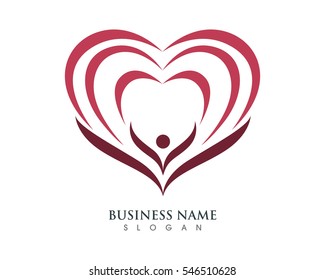 Adoption and community care Logo template vector icon	