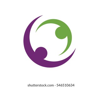 Adoption and community care Logo template vector icon	