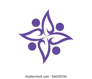 Adoption and community care Logo template vector icon