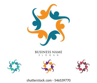 Adoption and community care Logo template vector icon