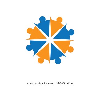 Adoption and community care Logo template vector icon