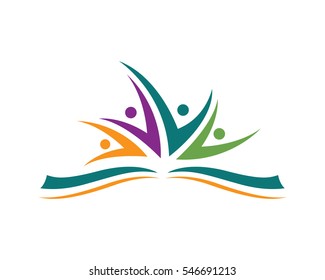 Adoption and community care Logo template vector icon