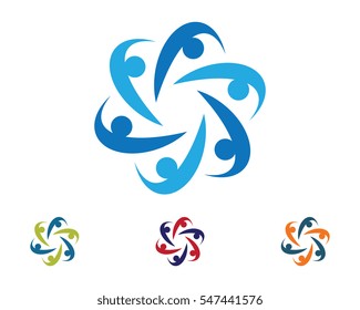 Adoption and community care Logo template vector icon