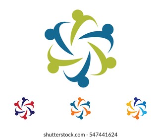 Adoption and community care Logo template vector icon