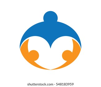 Adoption and community care Logo template vector icon