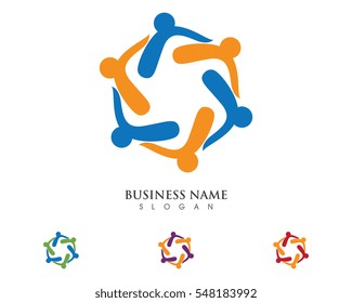 Adoption and community care Logo template vector icon