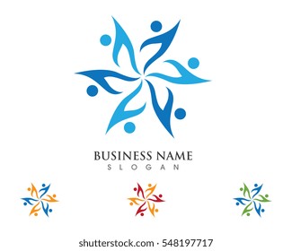 Adoption and community care Logo template vector icon