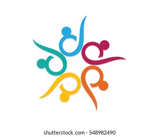 Adoption and community care Logo template vector icon	