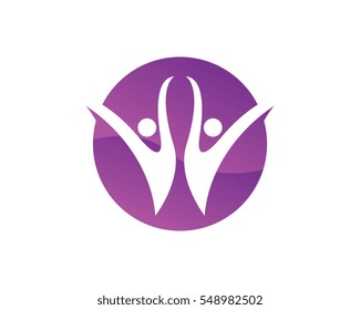 Adoption and community care Logo template vector icon	