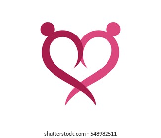 Adoption and community care Logo template vector icon	