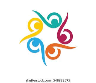 Adoption and community care Logo template vector icon	