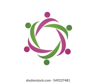 Adoption and community care Logo template vector icon