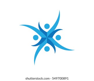 Adoption and community care Logo template vector icon