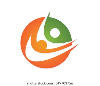 Adoption and community care Logo template vector icon