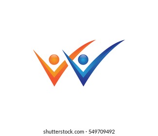 Adoption and community care Logo template vector icon	