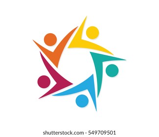 Adoption and community care Logo template vector icon	