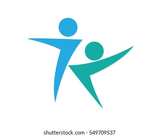Adoption and community care Logo template vector icon	
