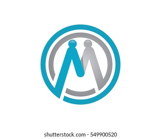 Adoption and community care Logo template vector icon